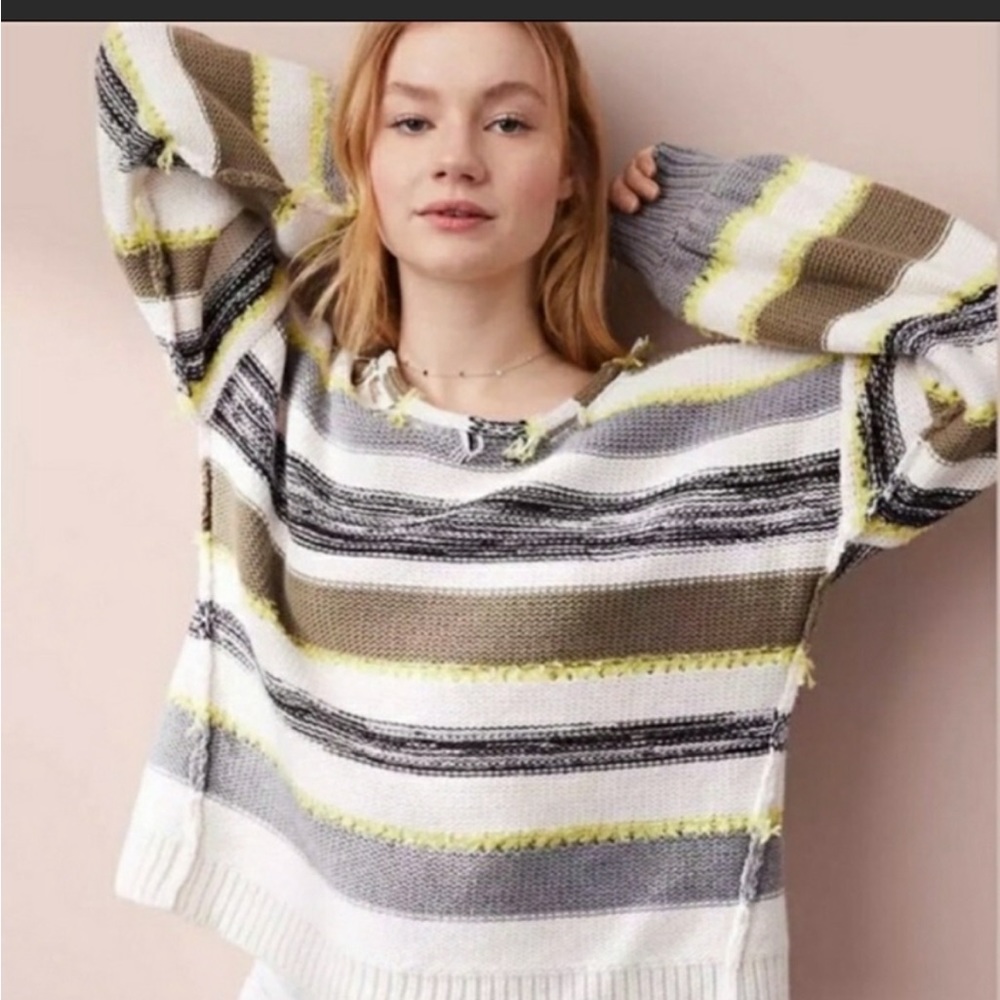 NWT Lou & grey chunky knit balloon sleeve sweater m